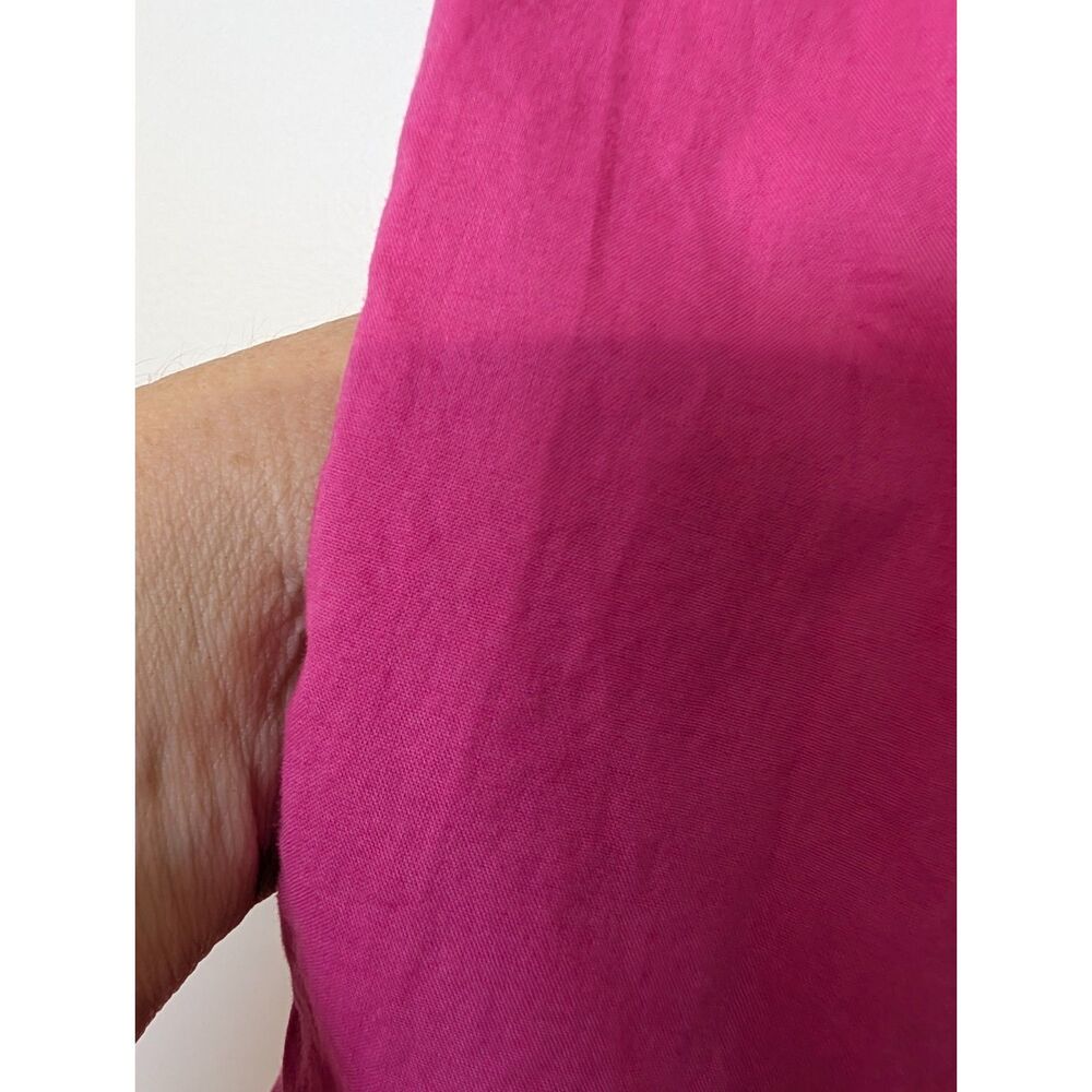 J.Crew Pink Cotton Tie-Waist Tiered Midi Dress Size 4 Preppy Cottagecore - Picture 5 of 11